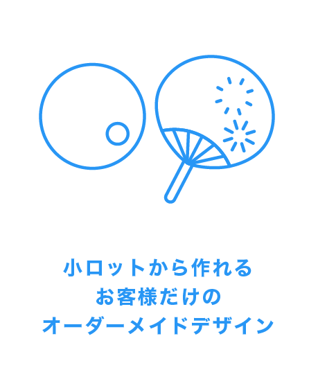 小ロットから作れる　お客様だけのオーダーメイドデザイン